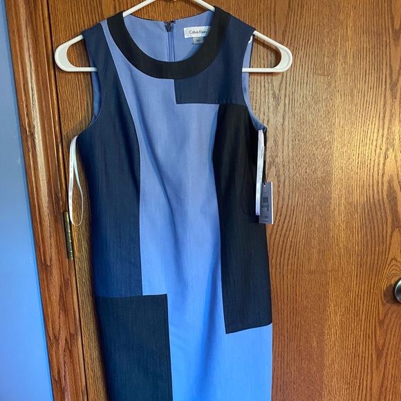 Calvin Klein Color Block Denim Dress - Picture 3 of 6